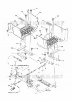SUPPORT / REPOSE PIEDS pour Yamaha GRIZZLY 2013