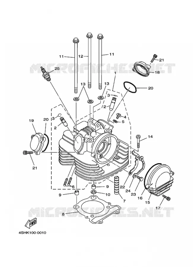 CULASSE Yamaha QUAD 400 2000 YFM  YFM400FW
