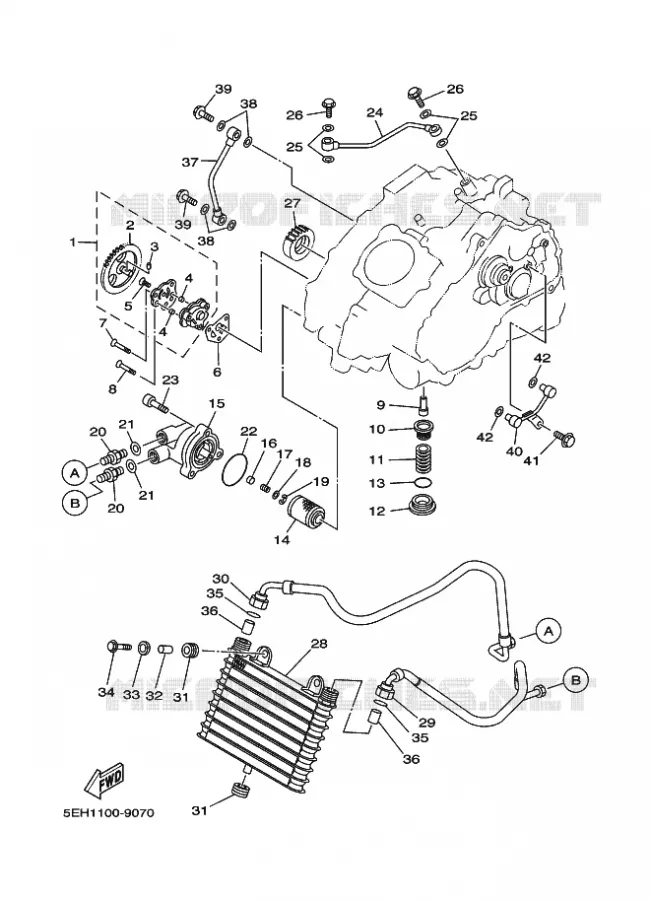 POMPE A HUILE Yamaha QUAD 400 1999 YFM  YFM400FWB YFM400FWBL