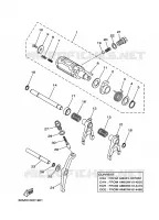 BARILLET DE SELECTION / FOURCHETTE pour Yamaha GRIZZLY 2004