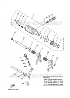 BARILLET DE SELECTION / FOURCHETTE pour Yamaha GRIZZLY 2004
