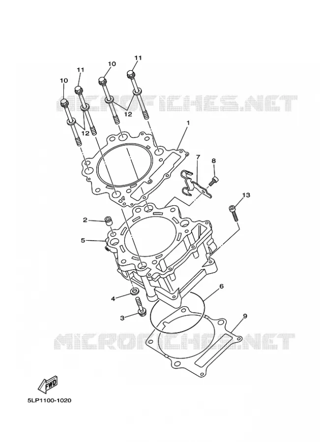 CYLINDRE Yamaha QUAD 660 2001 RAPTOR  YFM660R YFM660RN