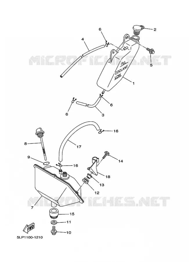 RESERVOIR D'HUILE Yamaha QUAD 660 2001 RAPTOR  YFM660R YFM660RN
