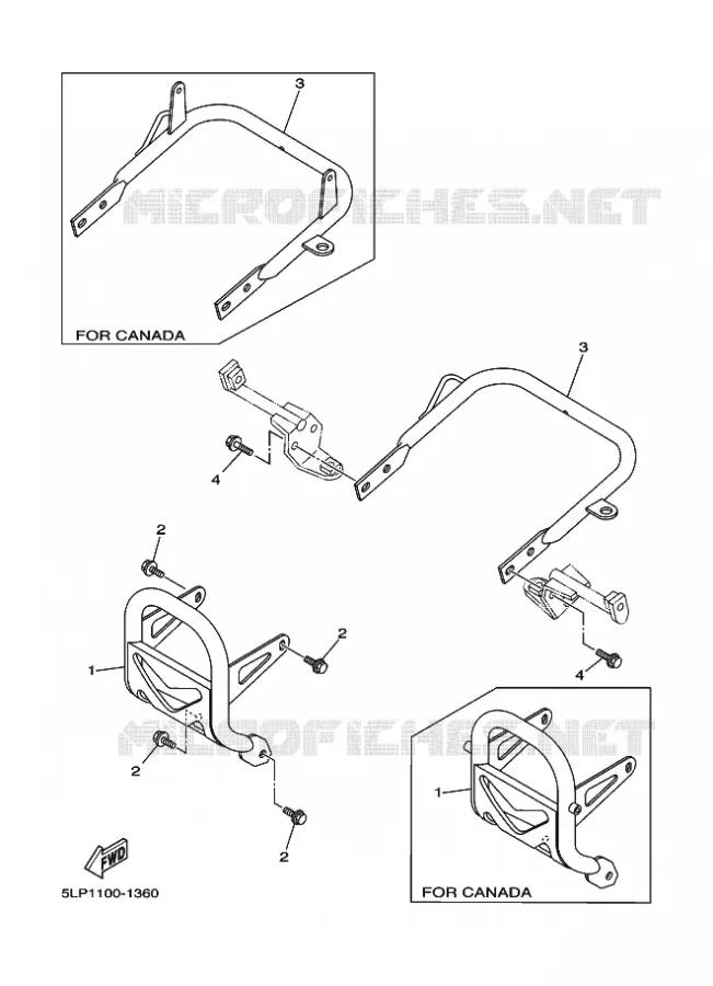 PARE CHOCS Yamaha QUAD 660 2001 RAPTOR  YFM660R YFM660RN