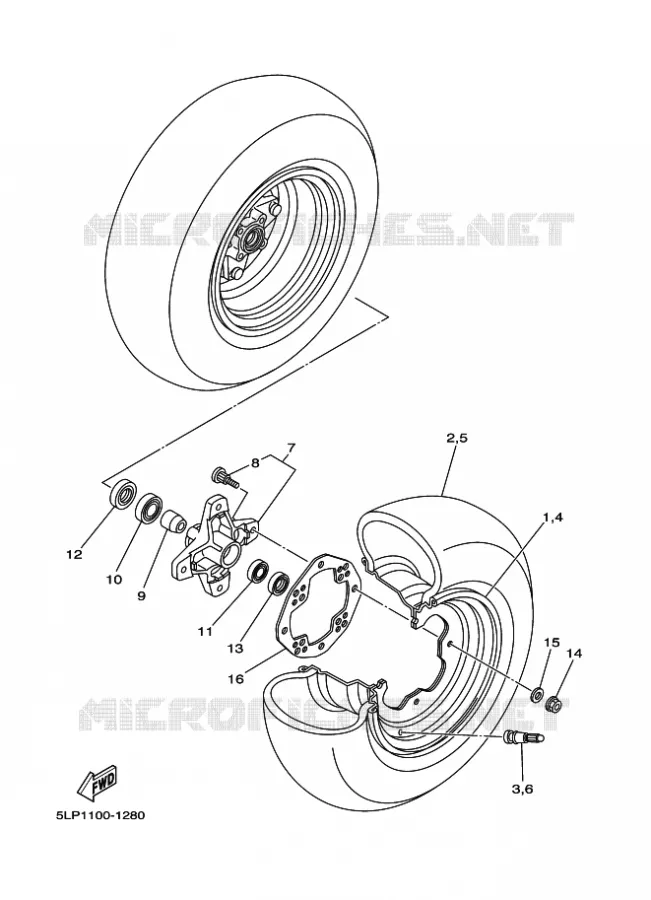 ROUE AVANT Yamaha QUAD 660 2001 RAPTOR  YFM660R YFM660RN