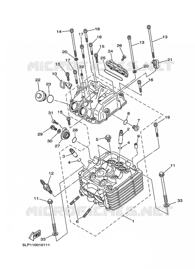 CULASSE Yamaha QUAD 660 2001 RAPTOR  YFM660R