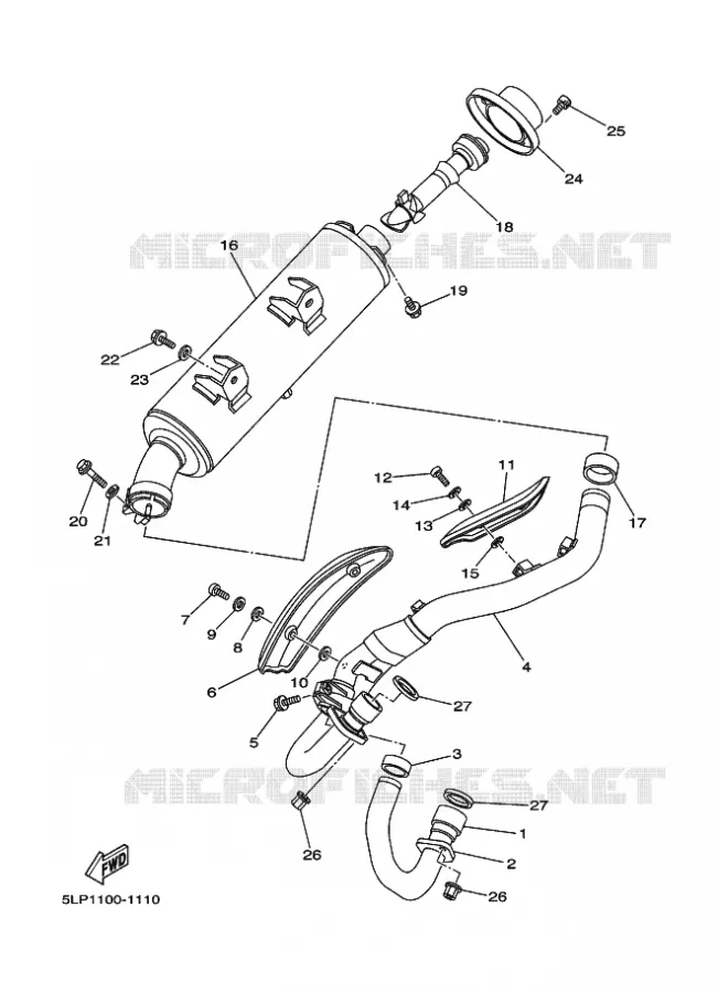 ECHAPPEMENT Yamaha QUAD 660 2001 RAPTOR  YFM660R