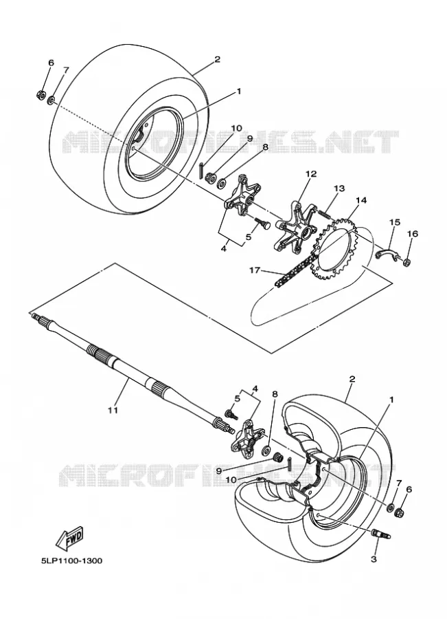 ROUE ARRIERE Yamaha QUAD 660 2002 RAPTOR  YFM660R YFM660RP