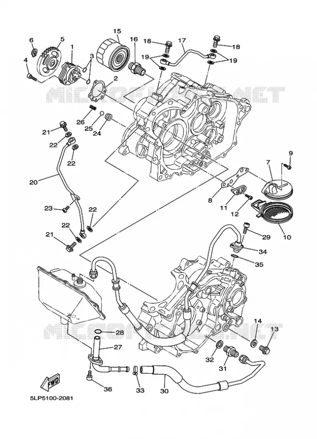 POMPE A HUILE Yamaha QUAD 660 2003 RAPTOR  YFM660R YFM660RR