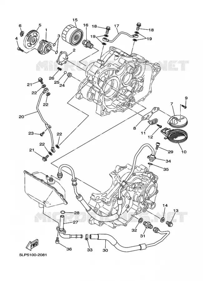 POMPE A HUILE Yamaha QUAD 660 2003 RAPTOR  YFM660R YFM660RR