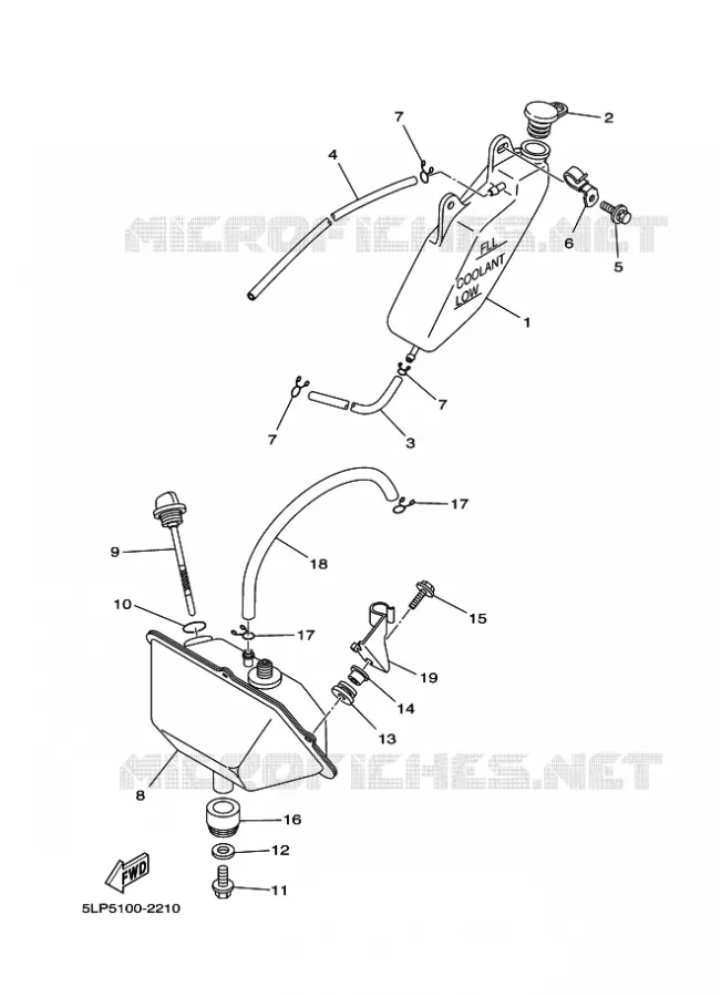 RESERVOIR D'HUILE Yamaha QUAD 660 2004 RAPTOR  YFM660R YFM660RS