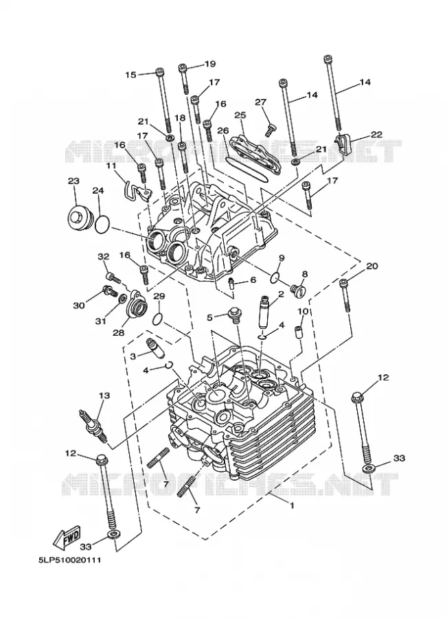 CULASSE Yamaha QUAD 660 2005 RAPTOR  YFM660R YFM660RT