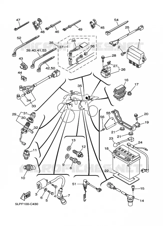 PARTIE ELECTRIQUE 1 Yamaha QUAD 660 2005 RAPTOR  YFM660R YFM660RT