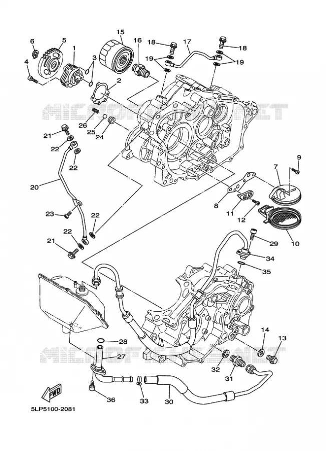 POMPE A HUILE Yamaha QUAD 660 2005 RAPTOR  YFM660R YFM660RT