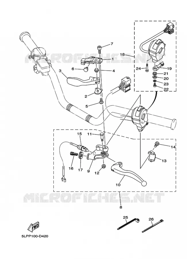 COMMODO / LEVIER Yamaha QUAD 660 2005 RAPTOR  YFM660R YFM660RT