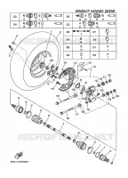 ROUE ARRIERE 2 pour Yamaha GRIZZLY 2007
