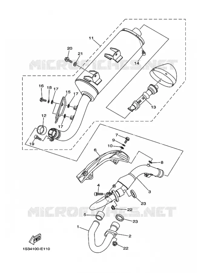 ECHAPPEMENT Yamaha QUAD 700 2010 RAPTOR  YFM700R SE