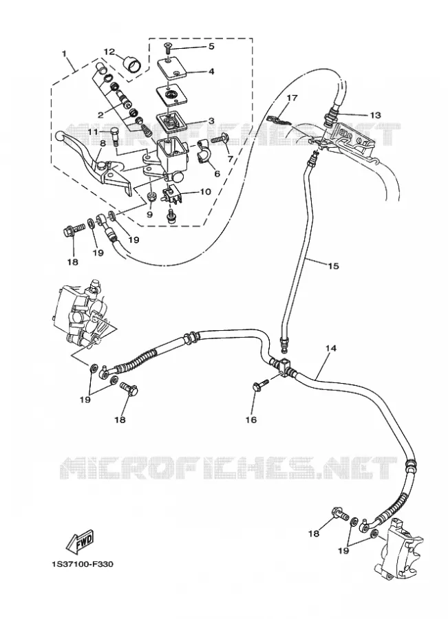 MAITRE CYLINDRE DE FREIN AVANT Yamaha QUAD 700 2010 RAPTOR  YFM700R SE