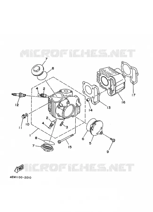 CYLINDRE Yamaha QUAD 80 2002 RAPTOR  YFM80 YFM80P