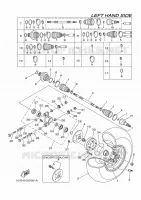 ROUE ARRIERE pour Yamaha RHINO 2006