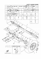 ROUE ARRIERE pour Yamaha RHINO 2007