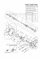 ROUE ARRIERE 2 pour Yamaha RHINO 2009