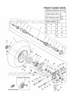 ROUE ARRIERE 2 pour Yamaha RHINO 2009
