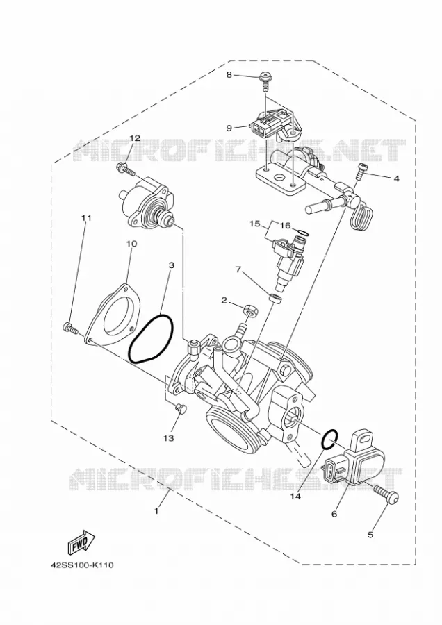 BOITIER PAPILLON INJECTION Yamaha SIDE BY SIDE 700 2013 RHINO  YXR700F YXR7FD