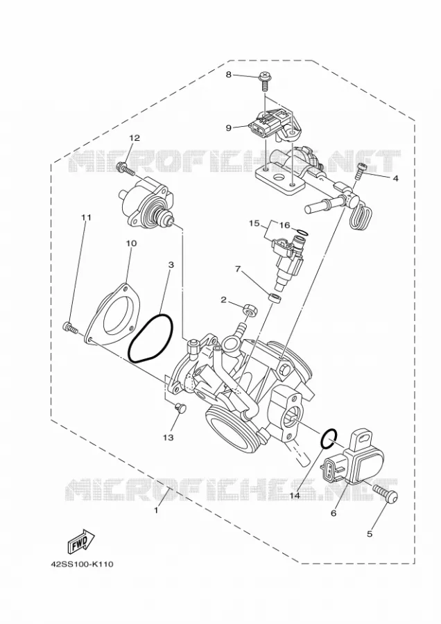 BOITIER PAPILLON INJECTION Yamaha SIDE BY SIDE 700 2013 RHINO  YXR700F YXR7FD