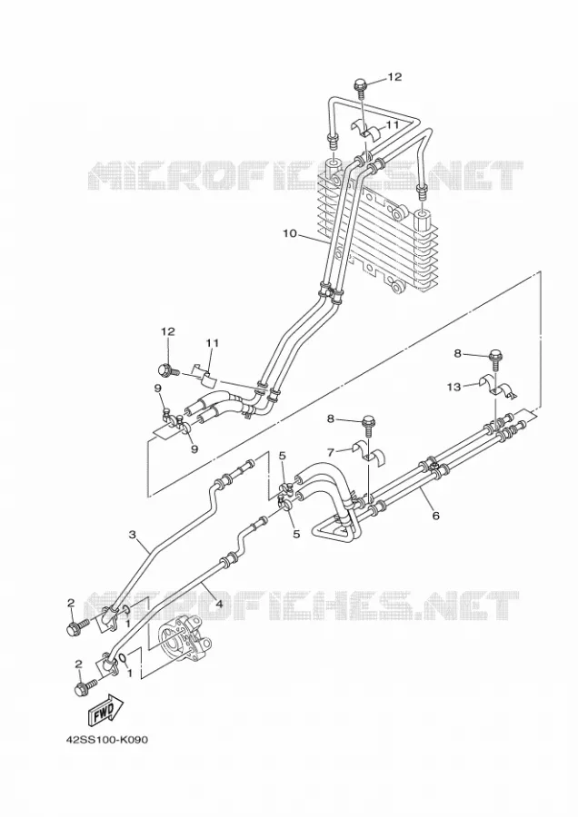 RADIATEUR D'HUILE / ECHANGEUR Yamaha SIDE BY SIDE 700 2013 RHINO  YXR700F YXR7FD