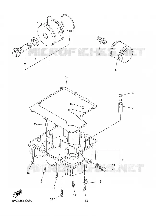 FILTRE A HUILE Yamaha MOTO 600 2006 FAZER  FZ6-SSV
