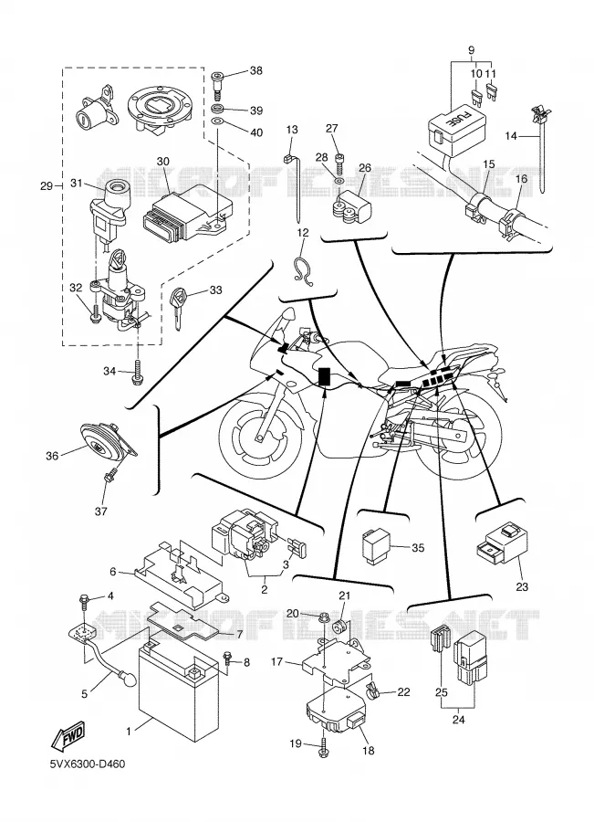 PARTIE ELECTRIQUE 2 Yamaha MOTO 600 2006 FAZER  FZ6-SSV