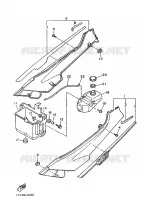 CACHE LATERAL   RESERVOIR D'HUILE pour Yamaha FZ 1986