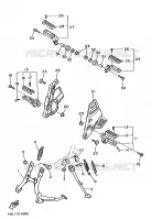 SUPPORT / REPOSE PIEDS pour Yamaha FZ 1986