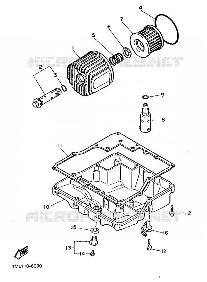 FILTRE A HUILE Yamaha MOTO 750 1986 FZ  FZ750