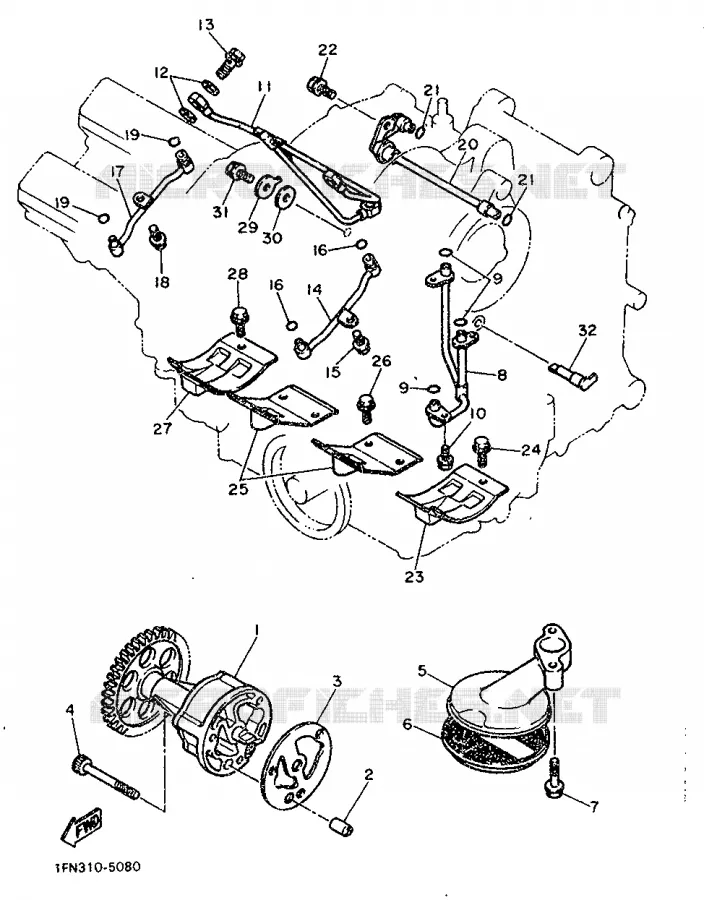 POMPE A HUILE Yamaha MOTO 750 1987 FZ  FZ750