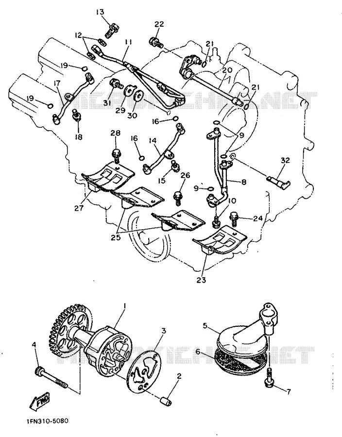 POMPE A HUILE Yamaha MOTO 750 1987 FZ  FZ750