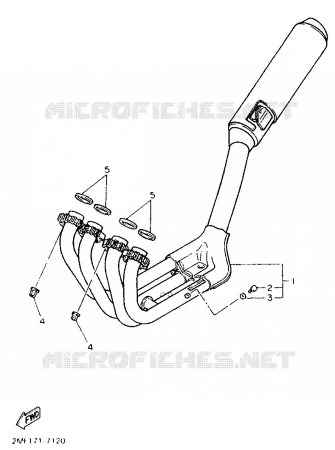 ECHAPPEMENT Yamaha MOTO 750 1987 FZ  FZ750