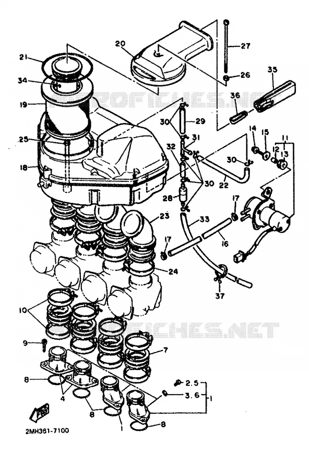 ADMISSION Yamaha MOTO 750 1988 FZ  FZ750 GENESIS