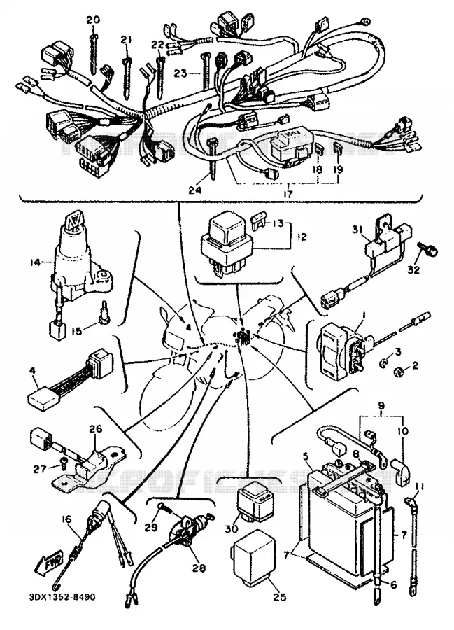 PARTIE ELECTRIQUE 2 Yamaha MOTO 750 1988 FZ  FZ750 GENESIS