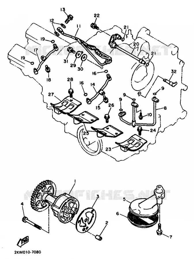 POMPE A HUILE Yamaha MOTO 750 1988 FZ  FZ750
