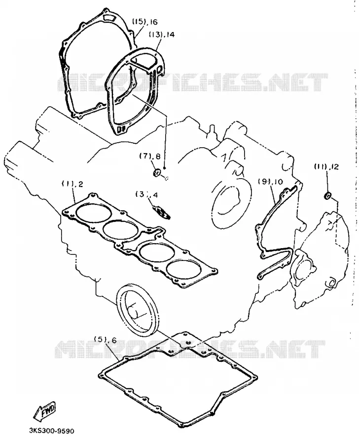 PIÈCES OPTIONNELLES Yamaha MOTO 750 1989 FZ  FZ750