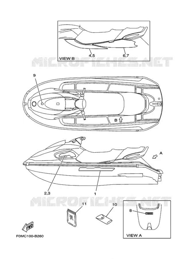 EMBLEME Yamaha WAVERUNNER 700 2003 JET  JET FOR XL700