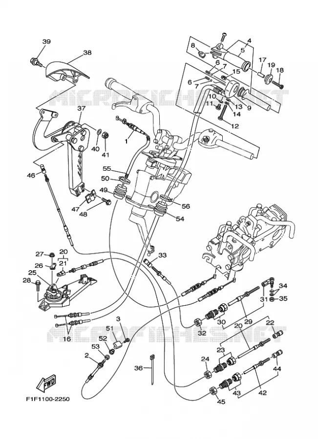CABLE DE COMMANDE Yamaha WAVERUNNER 700 2004 JET  JET FOR F1F