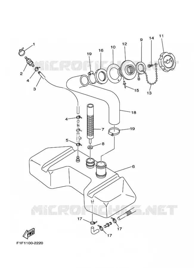 RESERVOIR D'HUILE Yamaha WAVERUNNER 700 2004 JET  JET FOR F1F