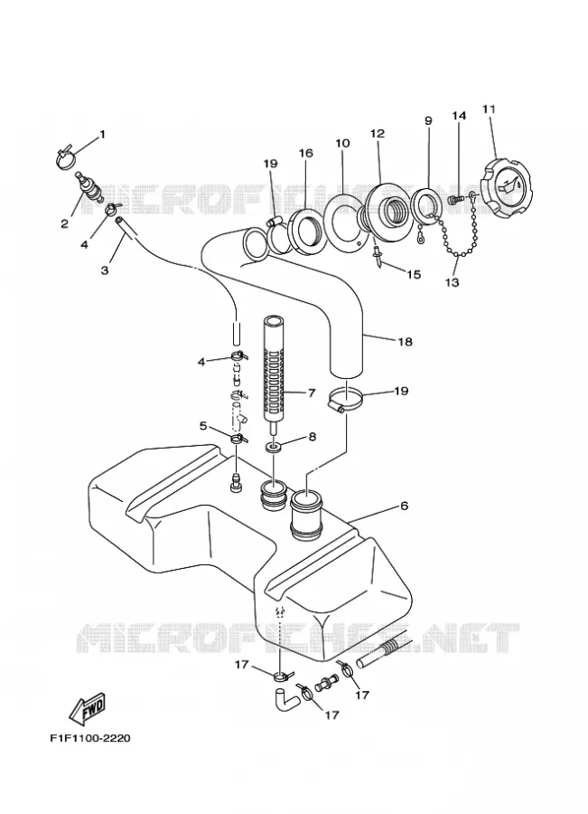 RESERVOIR D'HUILE Yamaha WAVERUNNER 700 2003 JET  JET FOR F1F