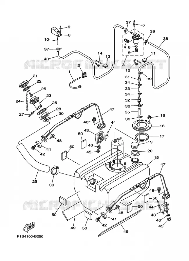 RESERVOIR A ESSENCE Yamaha WAVERUNNER 1000 2004 FZ  ENG FOR FZ1000A