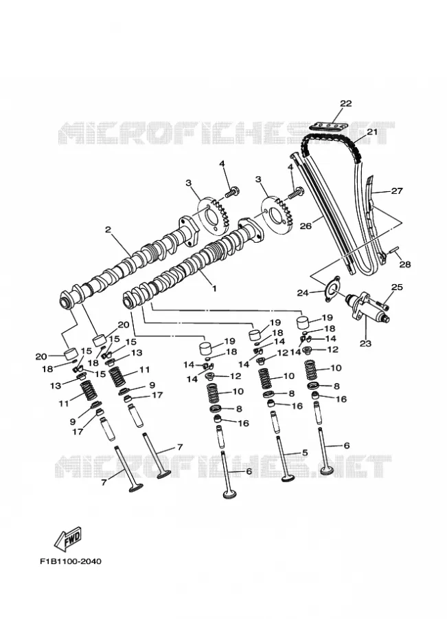 SOUPAPE Yamaha WAVERUNNER 1000 2004 FZ  ENG FOR FZ1000A