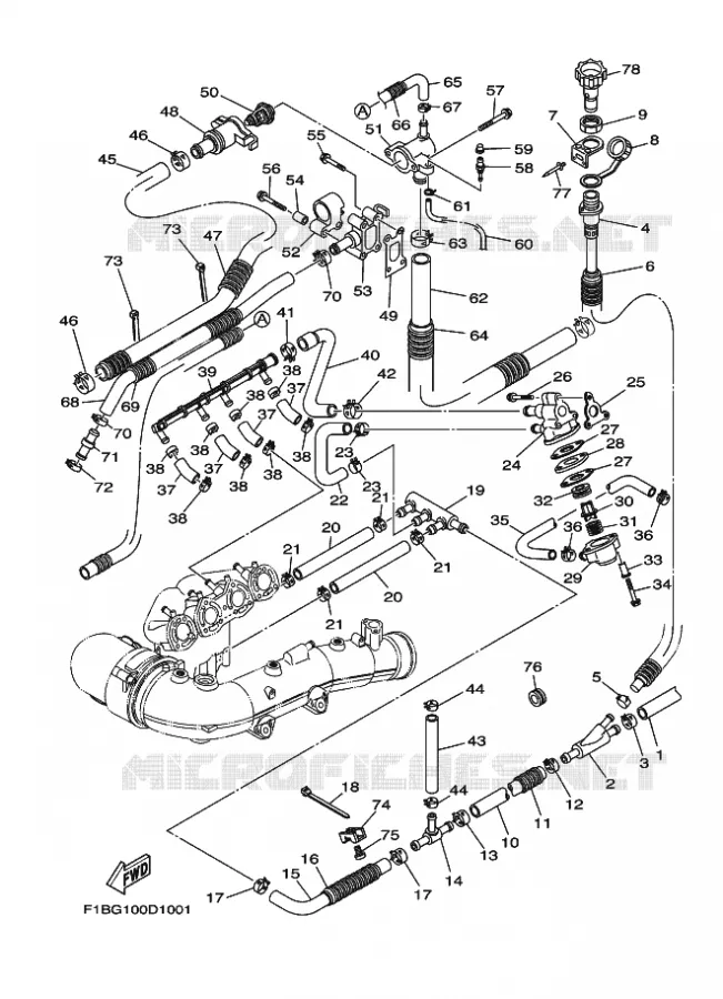 ECHAPPEMENT 2 Yamaha WAVERUNNER 1000 2005 JET  FX1000