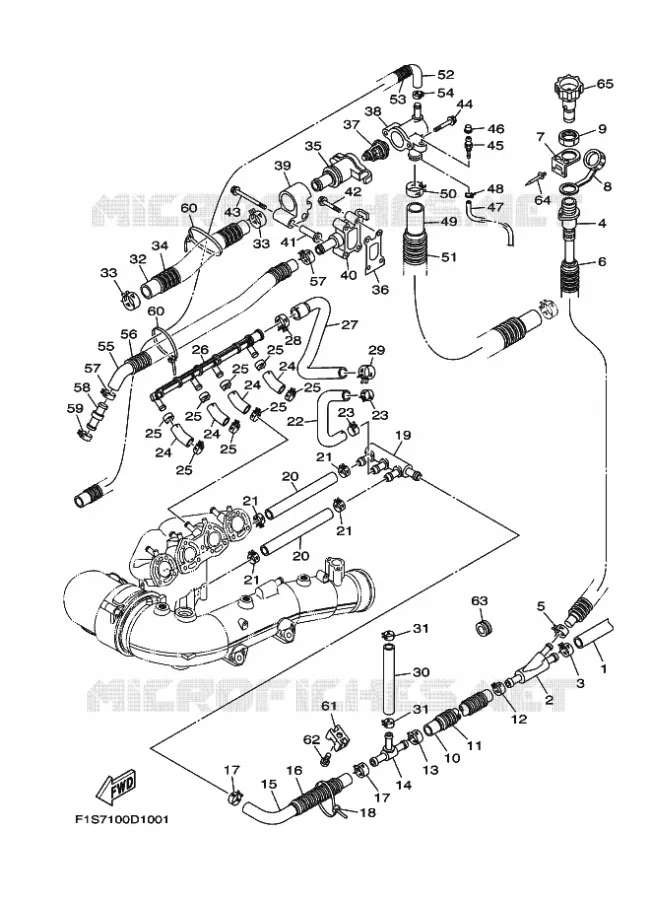 ECHAPPEMENT 2 Yamaha WAVERUNNER 1100 2005 JET  FX1100